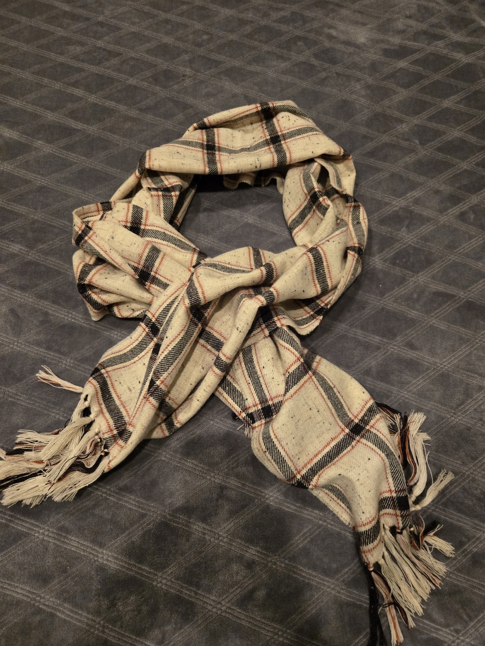 Madewell Plaid Scarf Shawl Wrap Black Red Beige